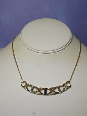 Monet Vintage Gold Tone Collar Necklace